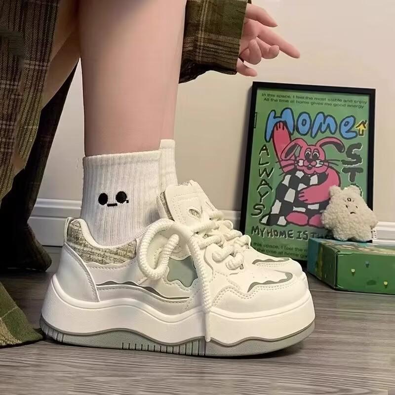 Thick-soled Spring New Xiaoxiangfeng Casual Sports Board Shoes Student Star Shoes