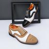 Fashion Men's Shoes Classic Gentleman British Style Fashion Party Groom Wedding 38-46 Brogue Suit High Quality Color Blocked Shoes