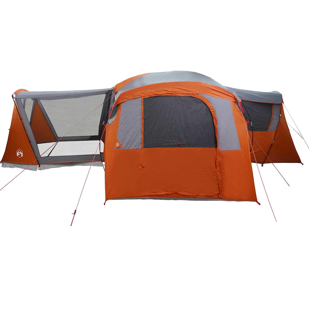 Family Tent for 20 Persons Gray and Orange 745 x 700 x 217 cm