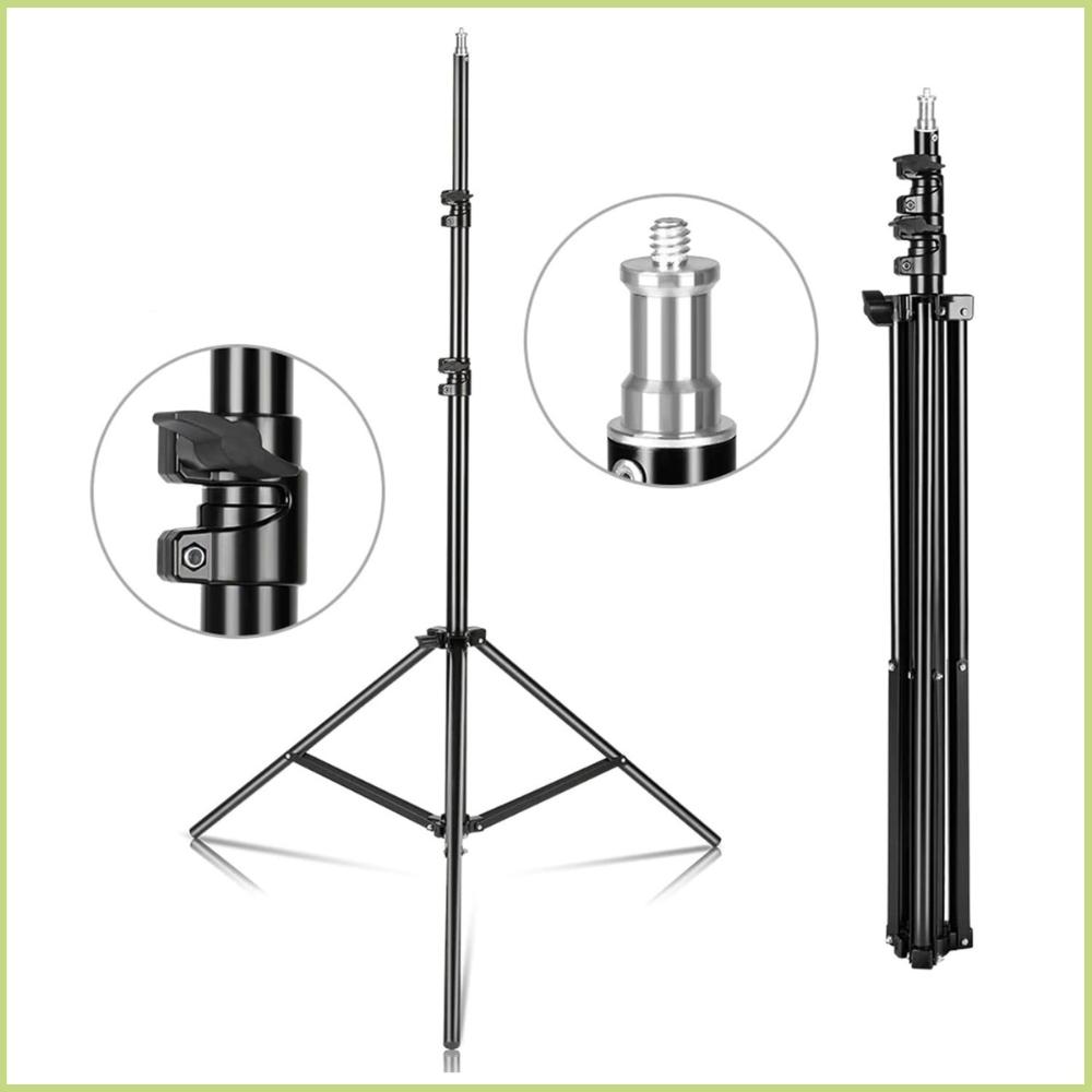 Tripod lighting stand for photographic studio lamps, foldable, 2.1 m, 15 kg