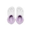 Crocs Classic Baya Lined Fuzz Strap Clog 'White Lila' Unisex (The plush part is not removable)