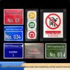 Customized Reflective Aluminum Number Plate for Power Poles with Safety Warning Signs
