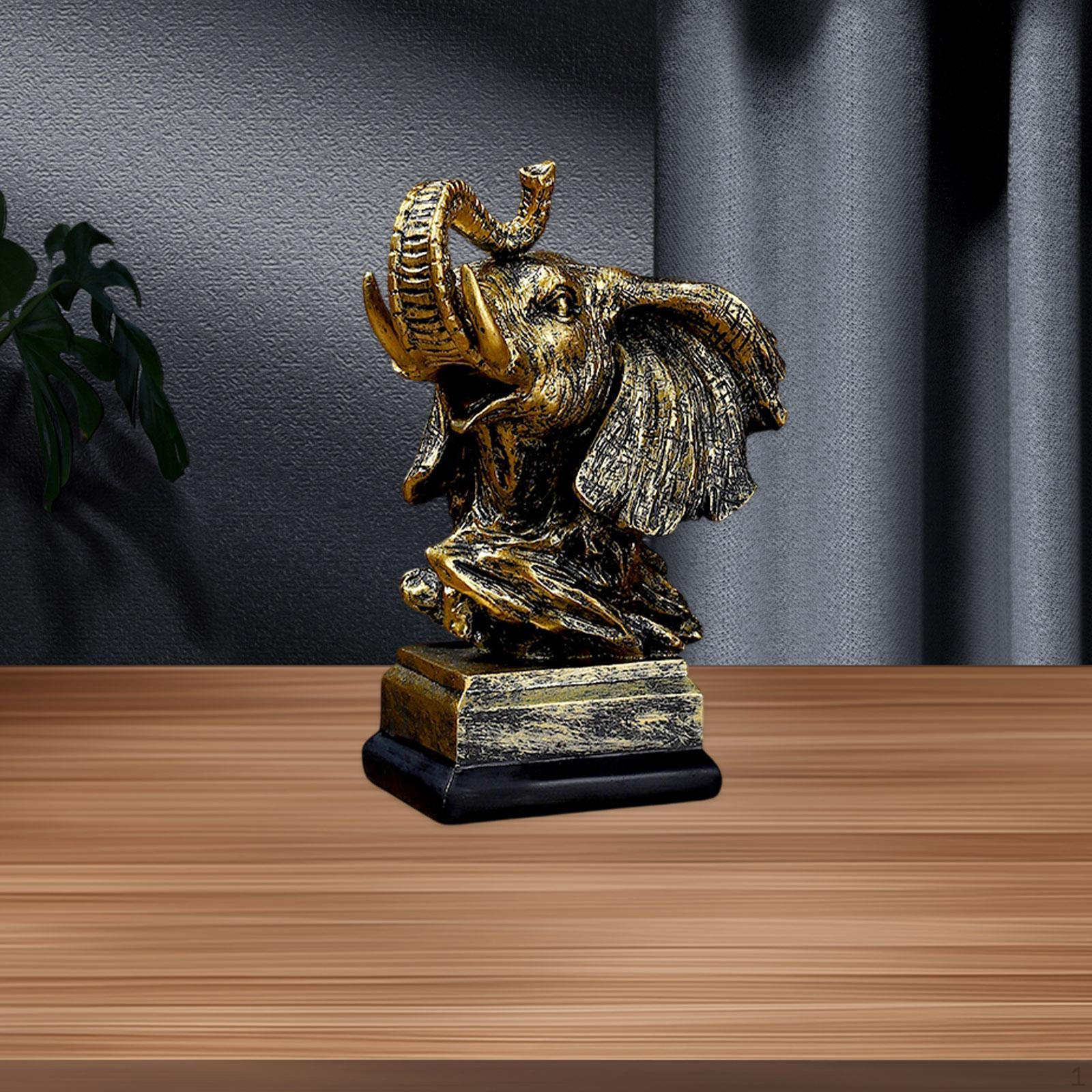 

Животное Скульптура Центральная часть Украшение стола Искусственная мебель для дома Моделирование Орнамент Смола Elephant