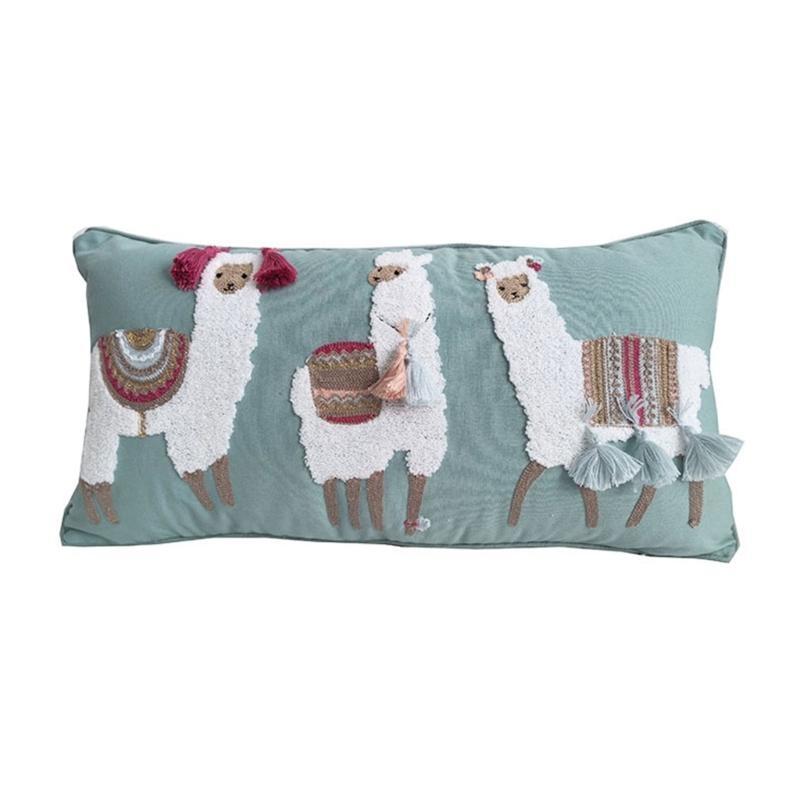 Throw Pillow Cover with Tassels Cushions Case Decorative Pillowcase for Sofa Car