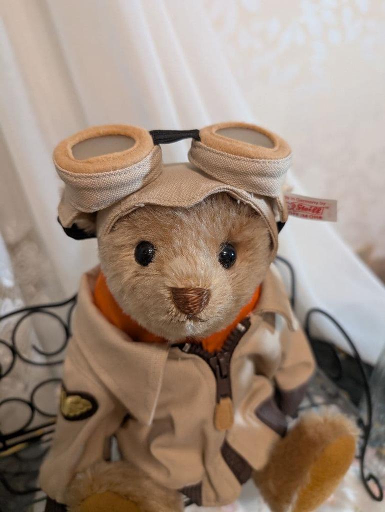 [USED] Steiff JAL Pilot Teddy Bear, Made In 2002