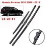 3Pcs Front & Rear Windshield Wiper Blades Set 24"+20"+13" Dedicated Push Button Connector for Large Full-Size SUV 2006-2012