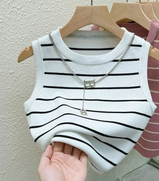 

Летний вязаный топ-майка в ретро-стиле Гонконга 2025 - Женский литературный пуловер One Size