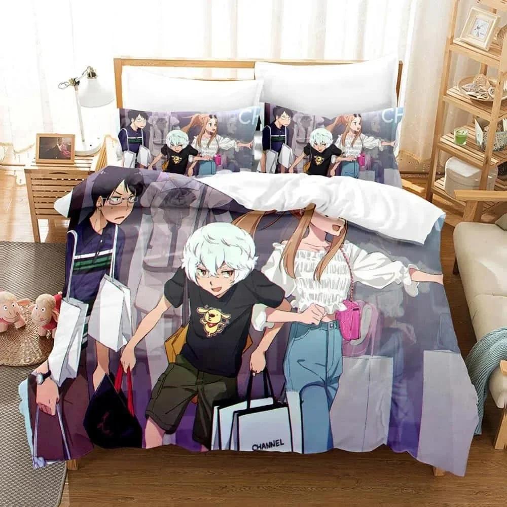 3D Anime World Trigger Bedding Set Printed With Pillowcase Bed Duvet Cover Soft Single Double Queen Super King Size Home Textile