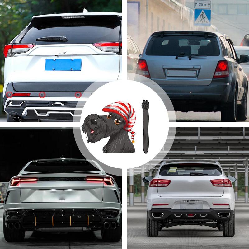 Dog Windshield Wiper Sticker Cartoon Funny Dog Moving Leg Stickers Waterproof Dog Decals For Cars Motorcycle Window Wall