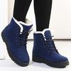 Classic Women Snow Boots Winter Boots Women Lace-Up Flat Heel Ankle Boots for Women Shoes Warm Fur Plush Shoes Woman WSH2461