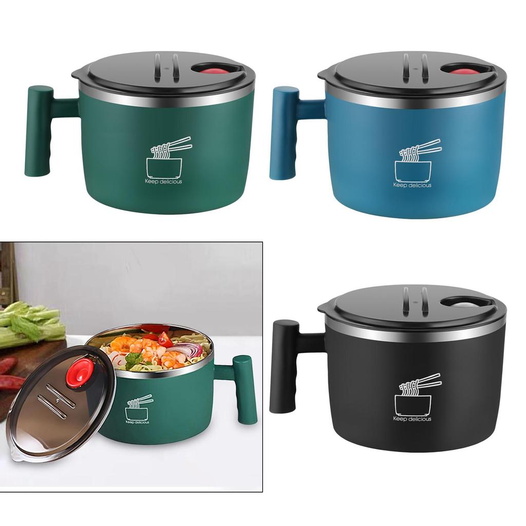 Japanese Style Ramen Bowl 35oz Instant Noodles Bowls for Travelling Home