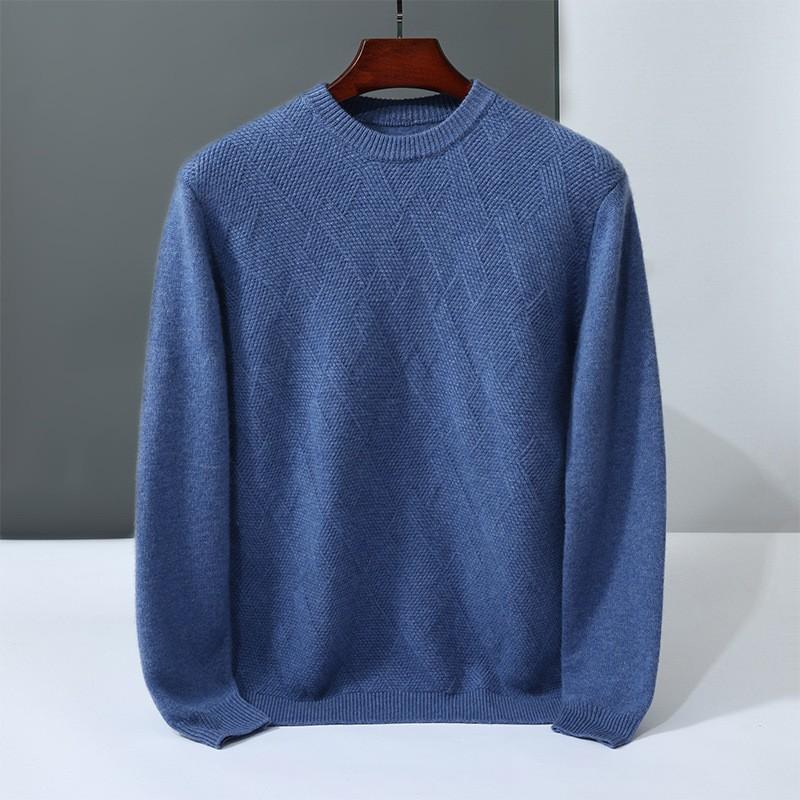 Seat knitted cashmere sweater thickened crew neck knitted sweater youth sweater new cashmere sweater men's
