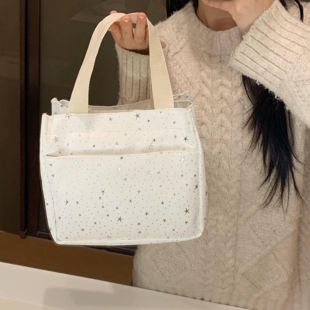 Cloth Star Dots Storage Bag Purse Wallet Multi-functional Korean Y2k Handbag Shopping Bag Cosmetic Makeup Bag Lunch Bag Daily