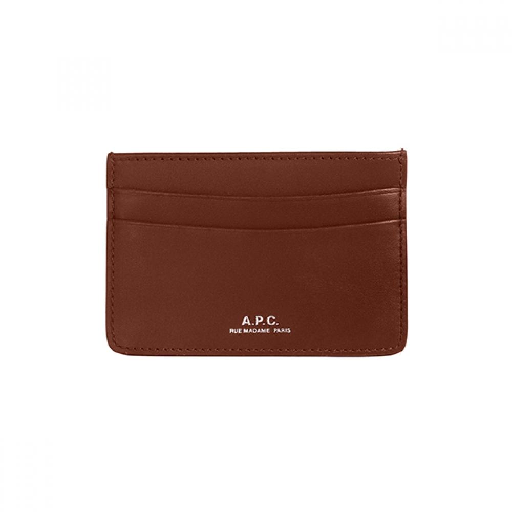 

A.p.c. Andre Card Wallet H63028 Cad Noisette PXAWV H63028 CAD NOISETTE