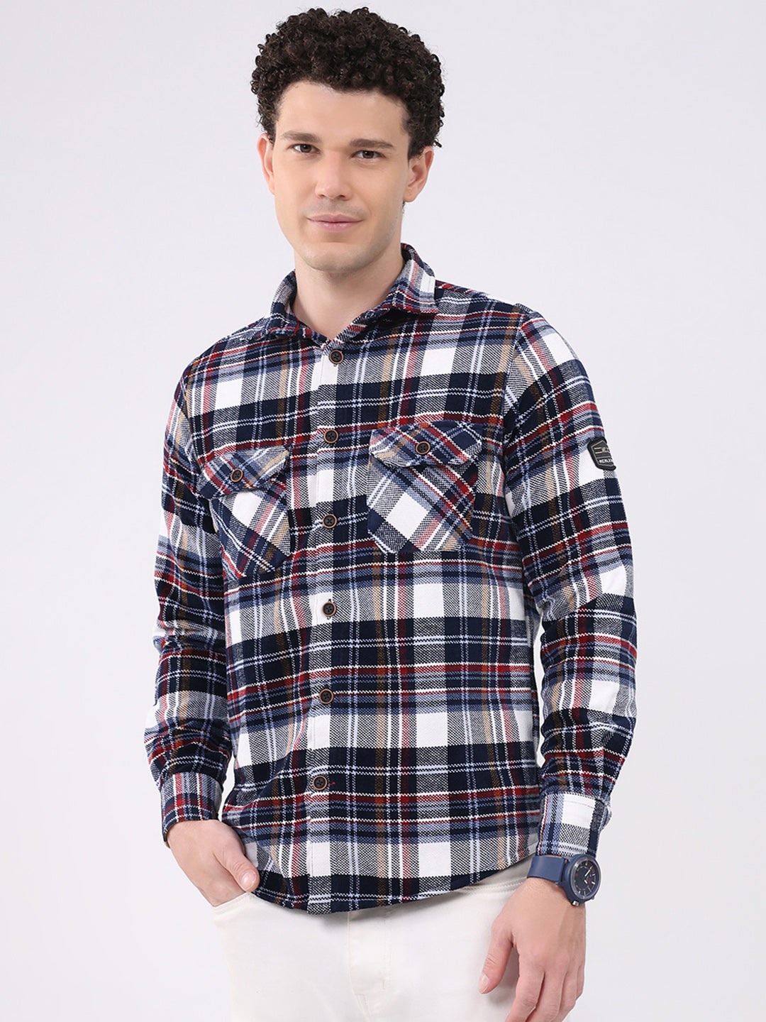 Monte Carlo Men Regular Fit Navy Blue Shirt 3XL темно-синий