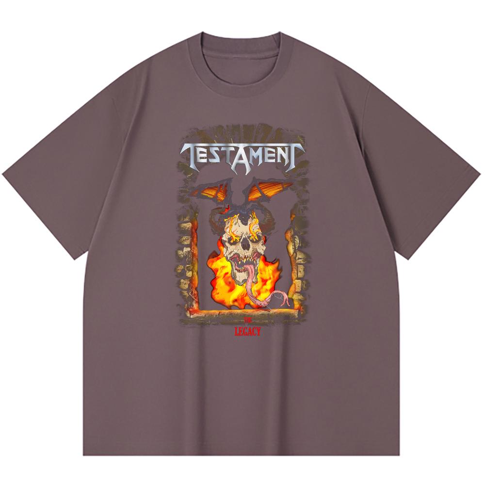 230 g/m² 100% Bavlna T-shirt Heavy Metal Rocková Kapela Tisk Populární Hudby Unisex Těžký Bavlněný T-shirt