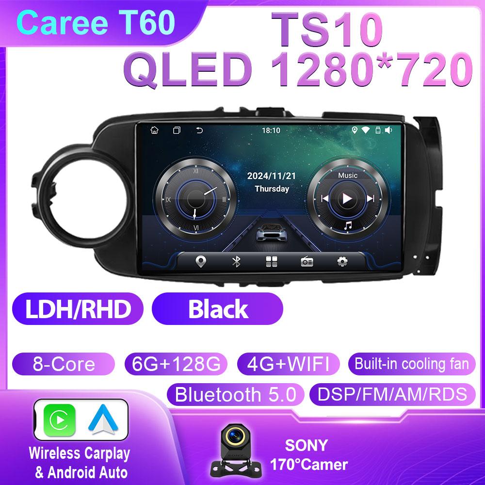 Android 14 Car Radio Carplay For Toyota Yaris 2012 2013 2014 2015 2016 2017 GPS Navigation Multimedia Player Stereo WIFI No 2din