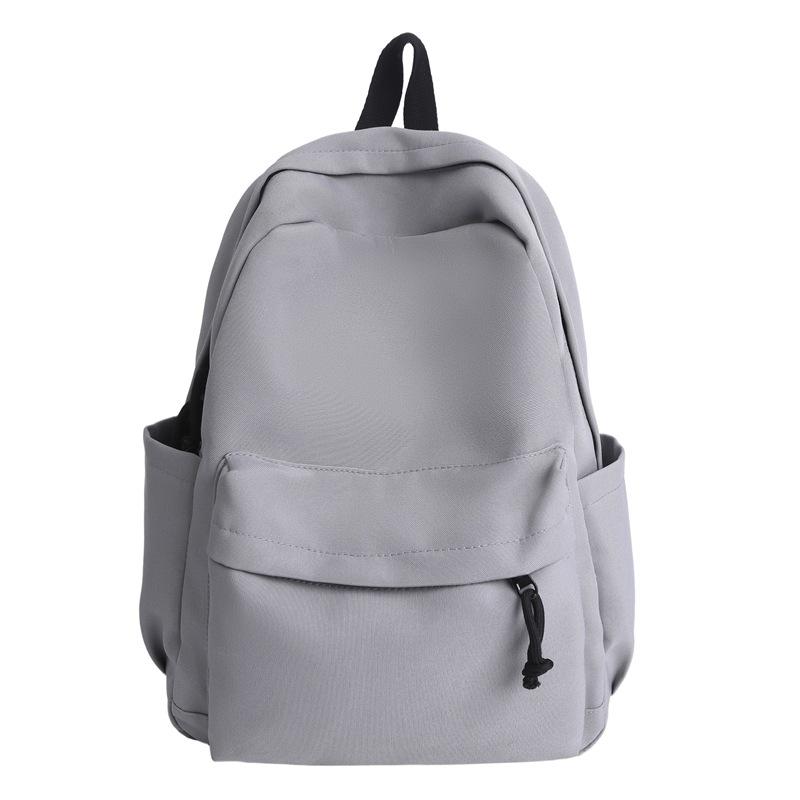 

Large Capacity Backpack Men s And Women s Travel Backpack Solid Color Student Schoolbag серый