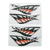 2 Pcs Shark Teeth Vinyl Decal Stickers For Dinghy Boat Kayak Canoe