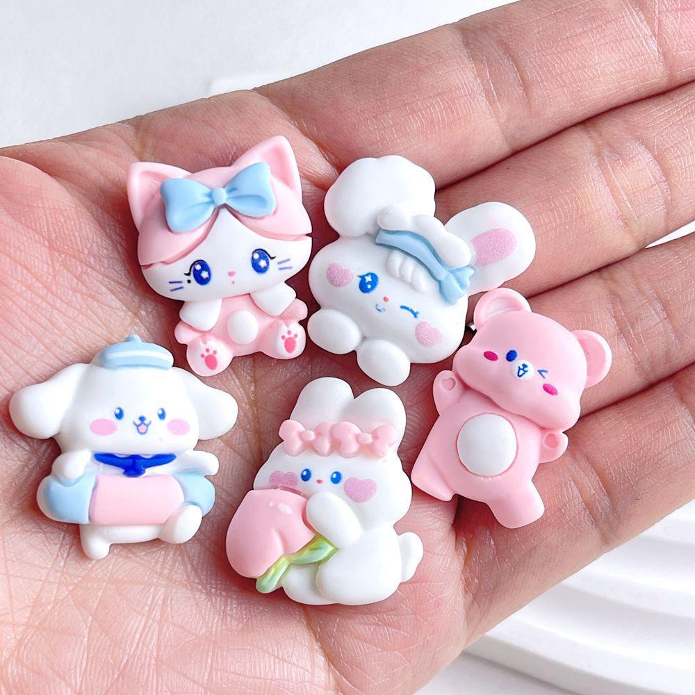 Cute Resin Accessories For Diy Jewelry Making Cartoon Animals Cream Gel Phone Case Creative Fridge Magnet