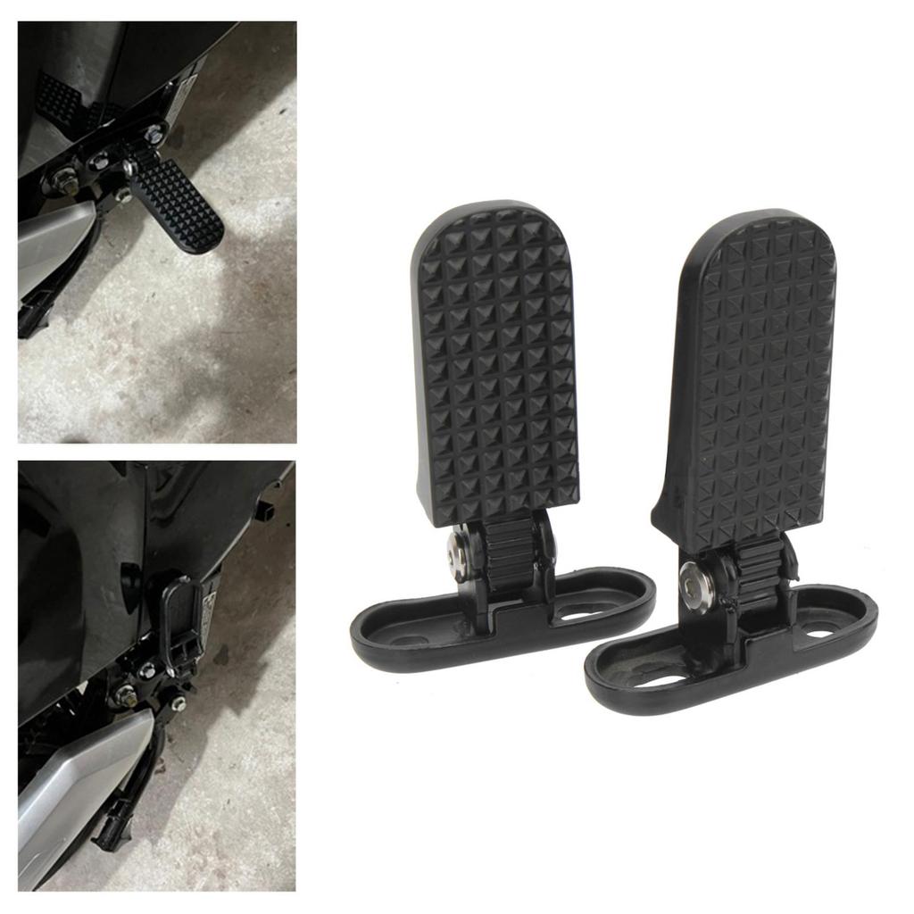 2 Pieces Bike Rear Pedals Nonslip Aluminum Alloy Folding Easy Installation Universal Electric Bike Foot Pegs Accessories