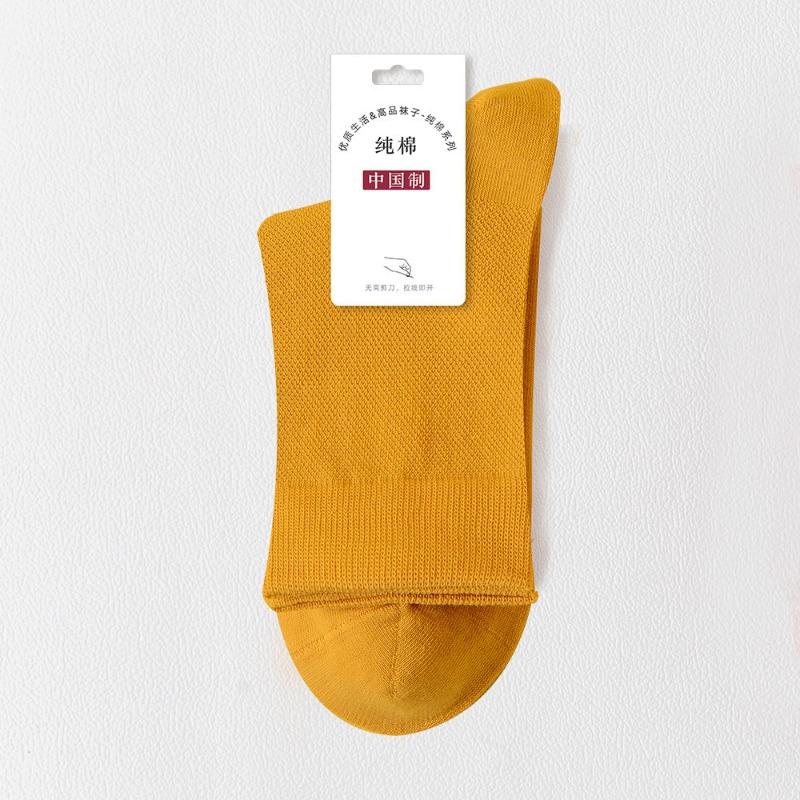 Women's Mid-calf Pure Cotton Spring and Summer All-cotton White Spring and Autumn Black Women's Long Socks Cotton Socks Sports Solid Color