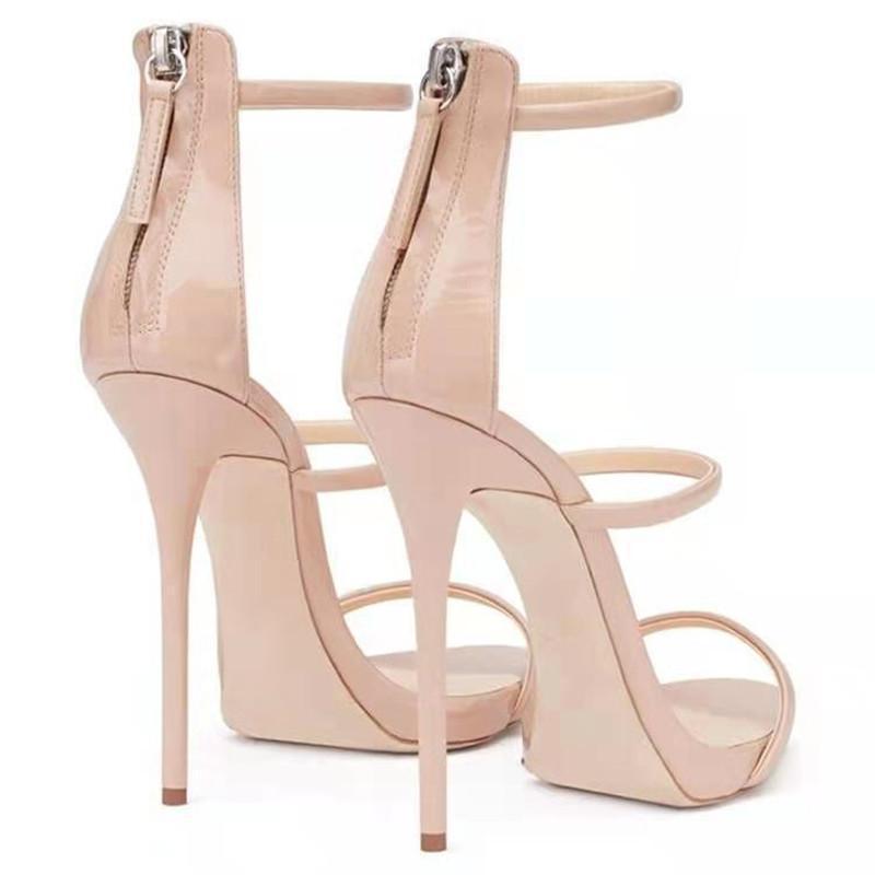 One-word with Waterproof Table Sandals Women's Summer 2025 New Thin Heels Model Catwalk Nightclub High Heels Women's Sandals