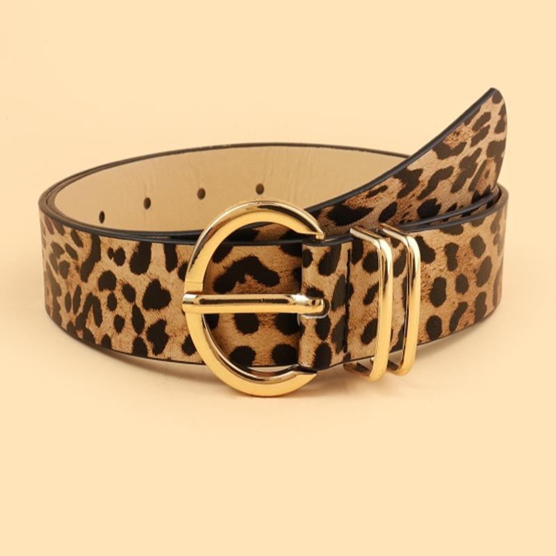 Boutique Pu Women'S Textured Belt, Trendy Bare Body Pin Buckle Decorative Jeans Belt