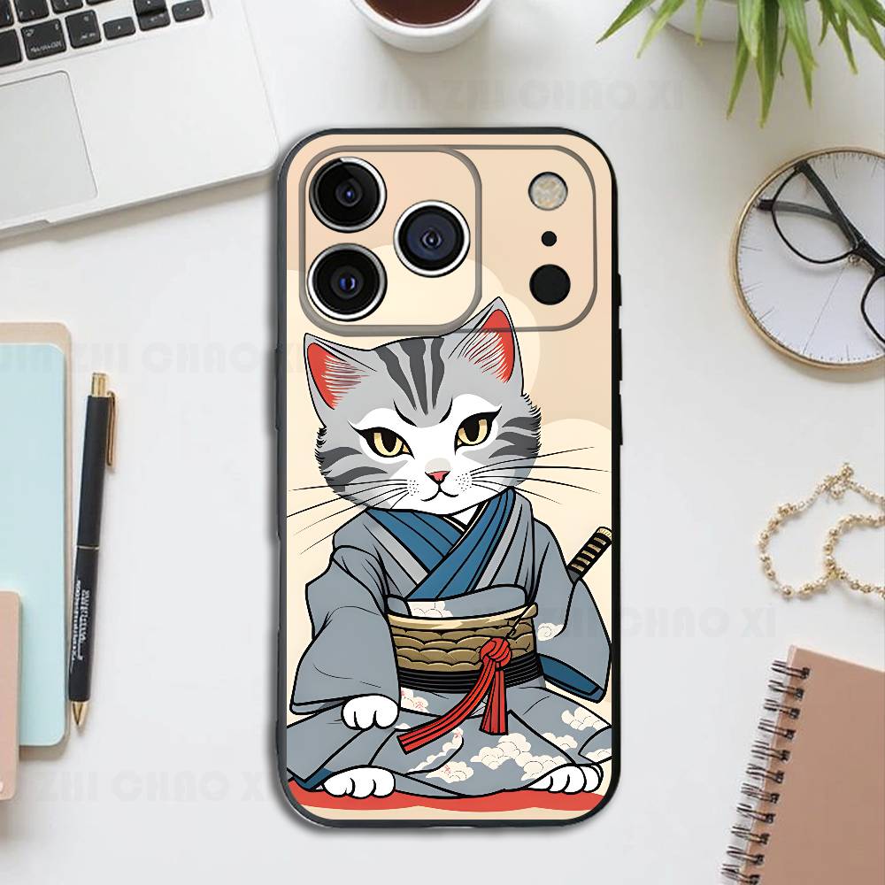 

Warrior Cat Silicone Soft Phone Case For IPhone17 16 15 14 13 12 11 Pro Max Plus X XR SE Cover iPhone16pro