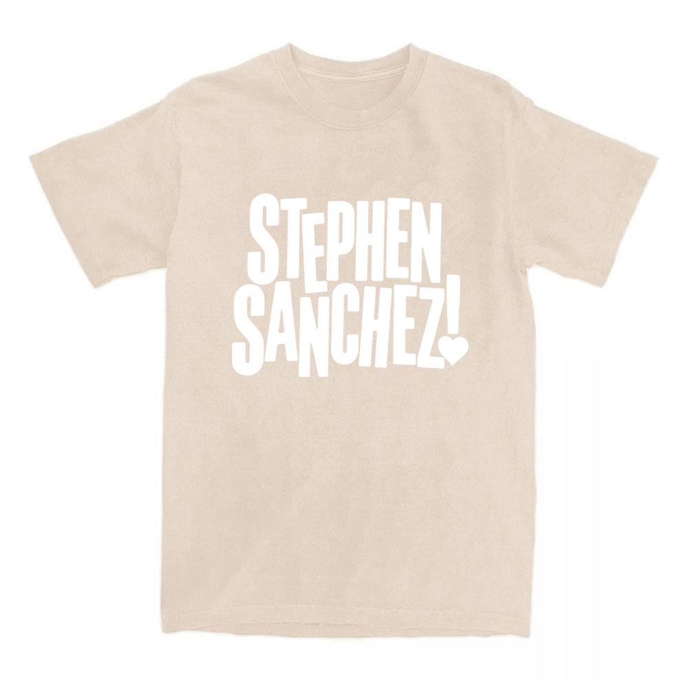Exclamation Heart Logo T-Shirt Singer Stephen Sanchez Design Print Tshirts O-neck Short Sleeve Cotton Female Tees Graphic Merch