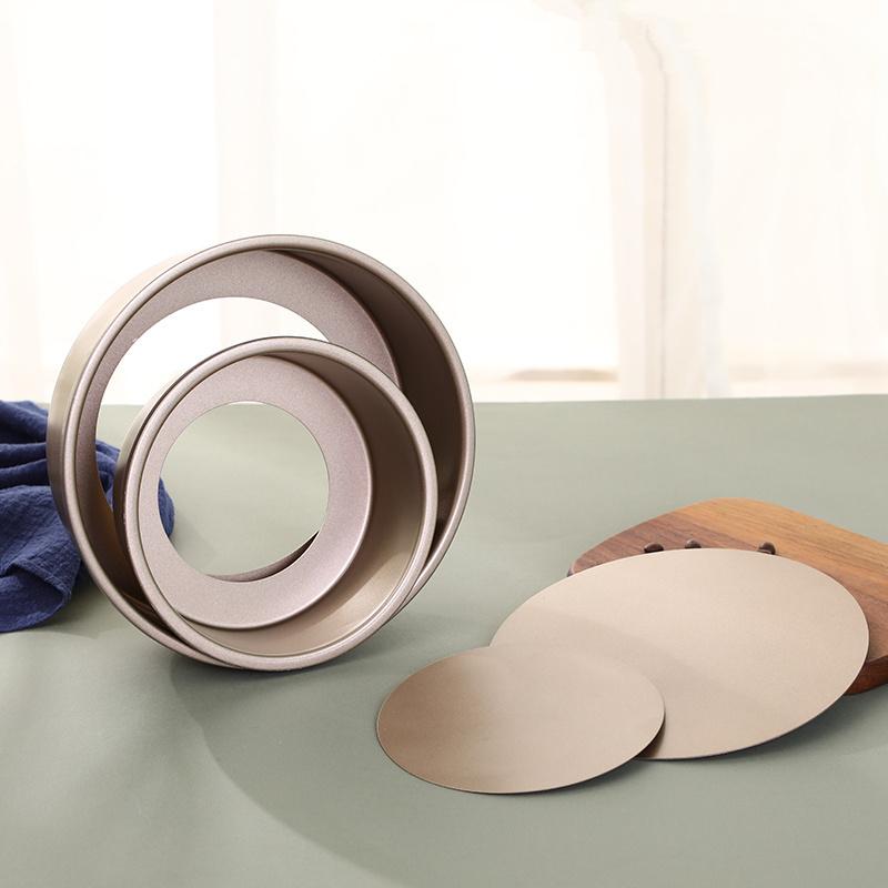 1Pc Round Carbon Steel Cake Mold Non-stick Household Live Bottom Mousse Model Multifunctional Baking Trays Kitchen Baking Tools