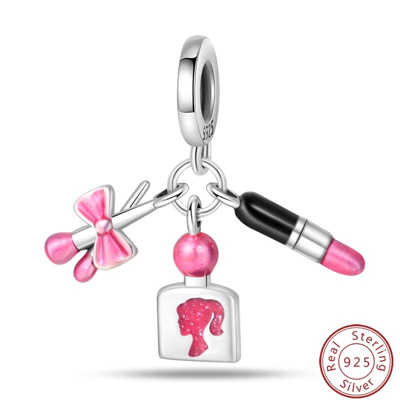 Copper Perfume Bottle High Heels Princess Dress Fashion Romantic Charms Beads 3Mm Diy Fine Jewelry Making