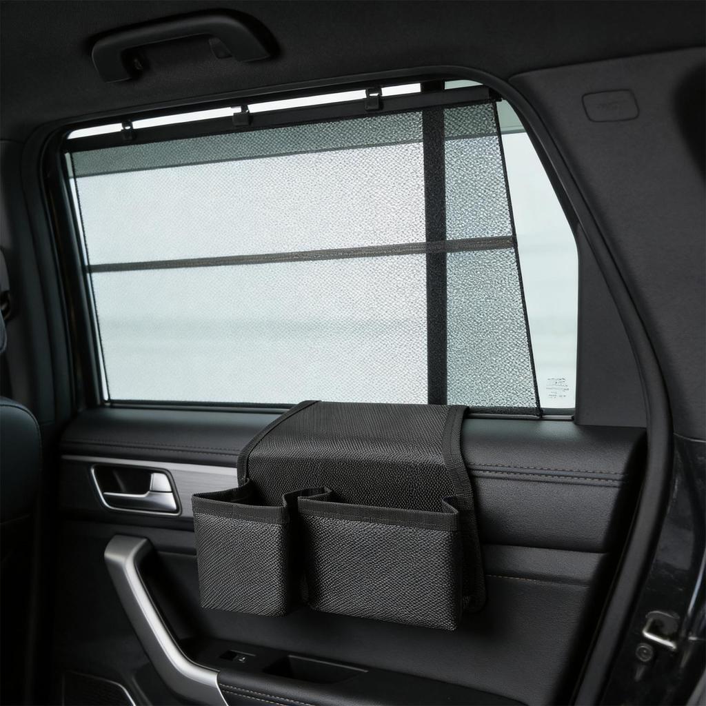 Car Door Window Organizer Cup Holder Pockets Vehicle Side Door Organizer For Driver Truck SUV Van Interior Trip Road Camping