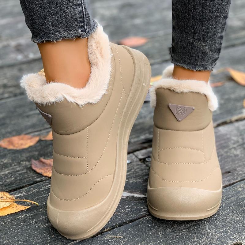 Fashionable Korean Style Thickened Fleece Lined Snow Boots Women's Comfortable Cotton Shoes Waterproof Anti-slip Winter Boots