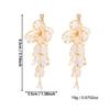 Transparent Textured Resin Flower Tassel Drop Earrings For Women Men Exquisite Trendy Floral Petal Dangle Earring Summer Jewelry