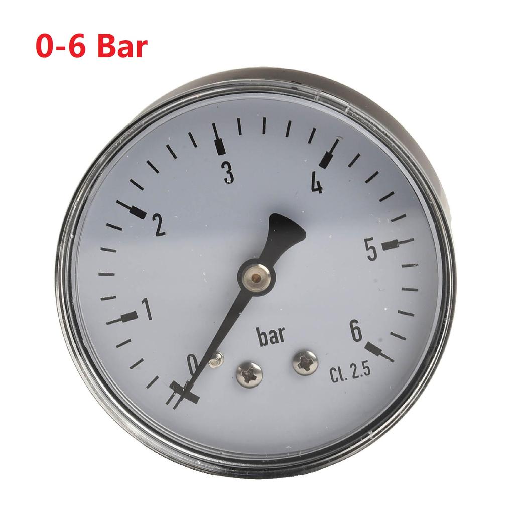 Easy Installation Pressure Gauge Pressure Meter 0-6 Bar Gauge Air Pressure Gauge Easy Installation Leak-Proof Connection