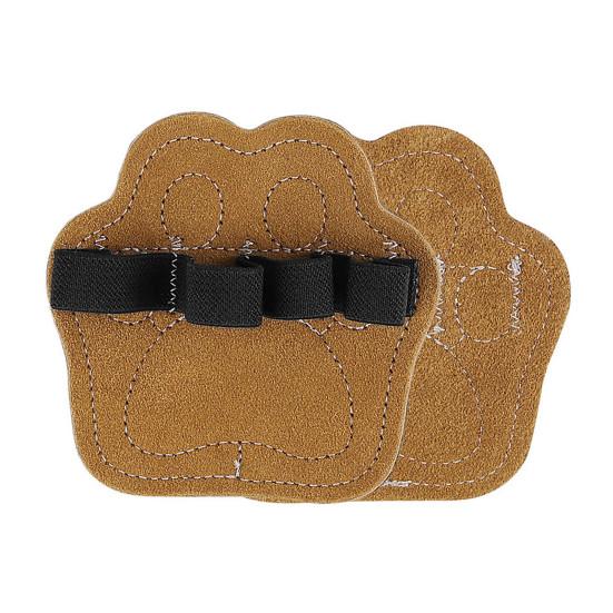 1 Pair Cat Paw 4-Finger Anti-Slip Workout Grips Faux Leather Palm Protection Weight Lifting Dumbbell Deadlift Pull-Up Grippers Gym Training