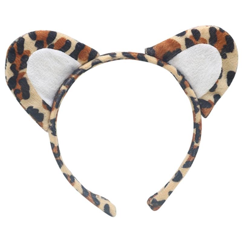 Kid Animal Costume Set Include Animal Ear Headband Tail Nose Bowtie Skirt Halloween Animal Leopard Animal Outfit