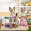 1/2Pcs Easter Cute Straw Bunny Decorations Rustic Home Decoration Party Tabletop Decorations Craft Decorations