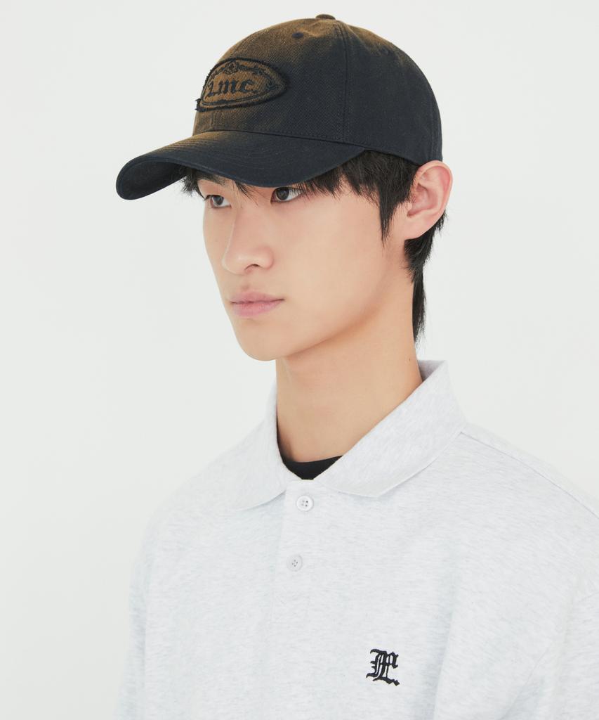 LMC Washed Denim Gothic Oval 6Panel Cap Washed Black