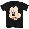 Disney Mickey Mouse Face Big Smile 100% Cotton T-shirt Mens Tees Top