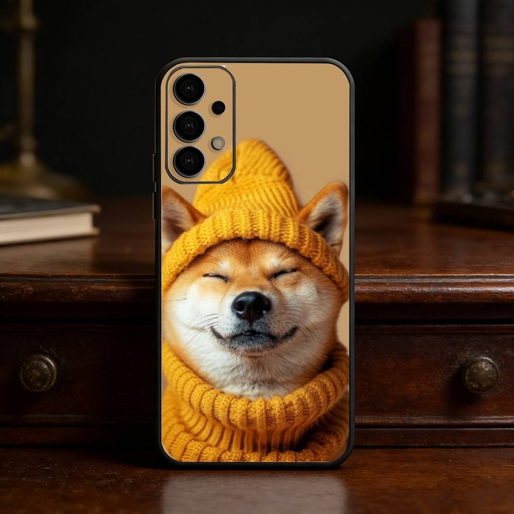 Cute Shiba Inu phone Case For Samsung S25,24,21,22,23,30,Ultra,20,Plus,Fe,Lite,Note Soft Black Cover