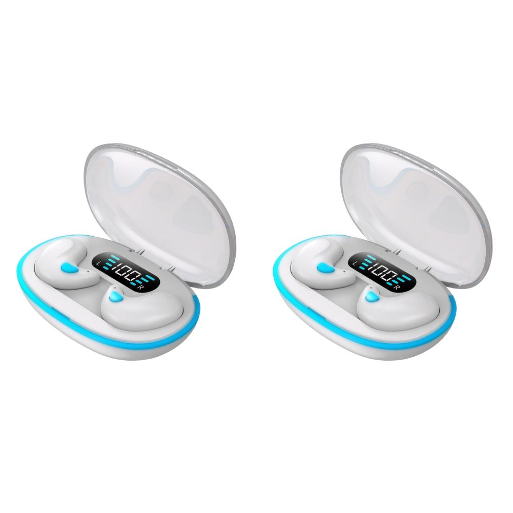 1/2Pcs X55 Wireless Earbuds BT 5.3 Noise Cancelling Sense-Free Micro Sleep Earbuds Touch Control Open Ear Headsets for Sleep