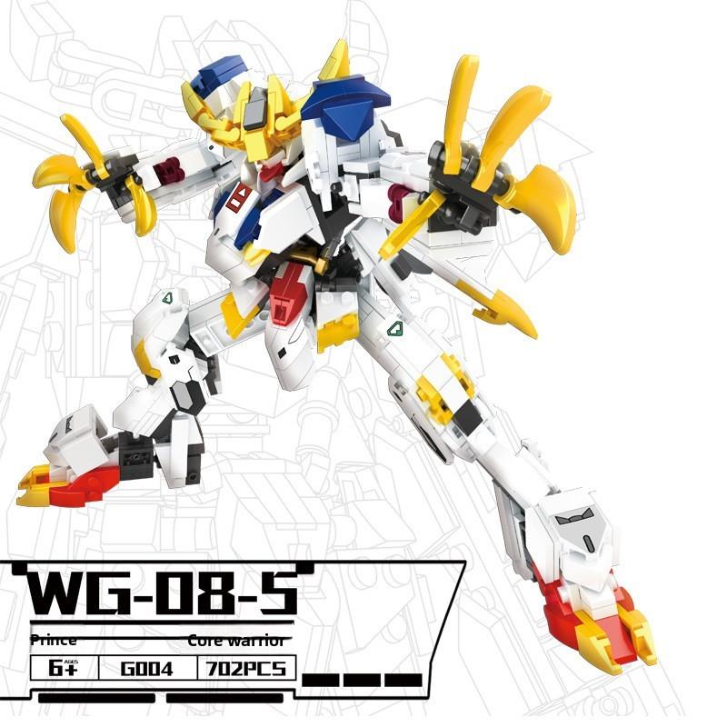 Warriors Mecha Robot Assemble Building Block Models Toys Desktop Gift Ornaments