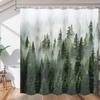 Pardick Shower Curtain, Forest Nature Tree Waterproof Shower Curtain Set with 12 Hooks, Polyester Fabric Shower Curtains for Bat