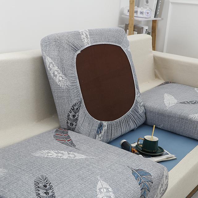 Leaves Stretchy Sofa Furniture Seat Cushion Cover Printed Sofa Cover Half Package Couch Stretch Slipcover Funiture Protector 1 /2 /3 /4 Seater