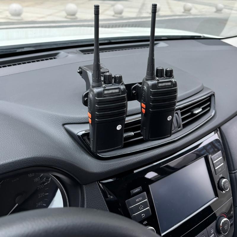 KFZ-Halterung für zwei Funkgeräte Universelle Fahrzeughalterung Halterständer Walkie-Talkies Autohalterung für Kommunikationsgeräte