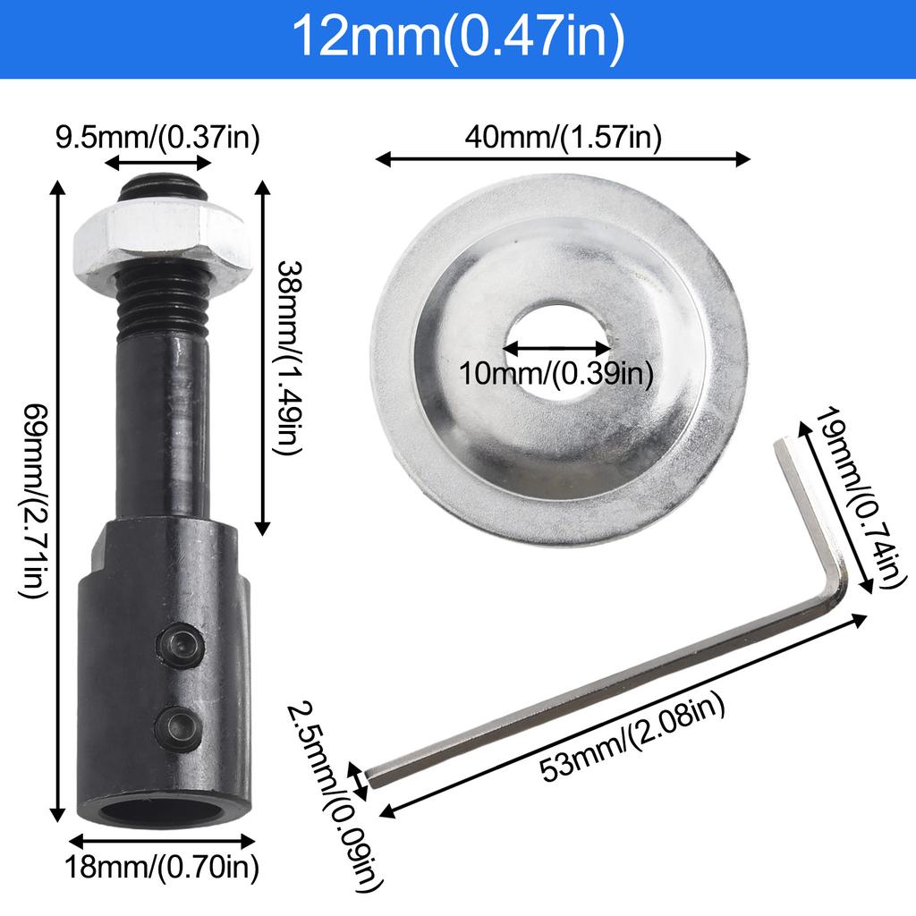 1 Set Spindle Adapter For Grinding Polishing 5-16mm Shaft Motor Bench Grinder Grinding Wheel Connecting Shaft Spindle Adapter