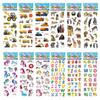 12pcs/set Children Bubble Stickers 3D Sticker Toy Plastic Multiple Series Dinosaur Animal Heart Car Kids Birthday Gift TMZ