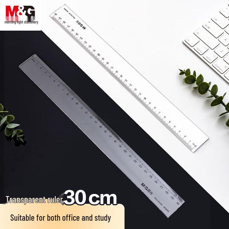 M&G ARL96005 Transparent Plastic Ruler 30cm